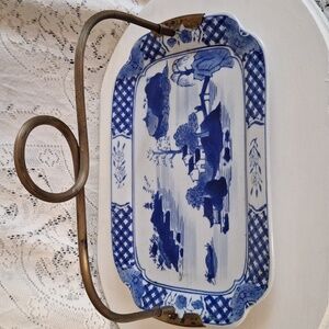 Vintage Blue And White China Server
